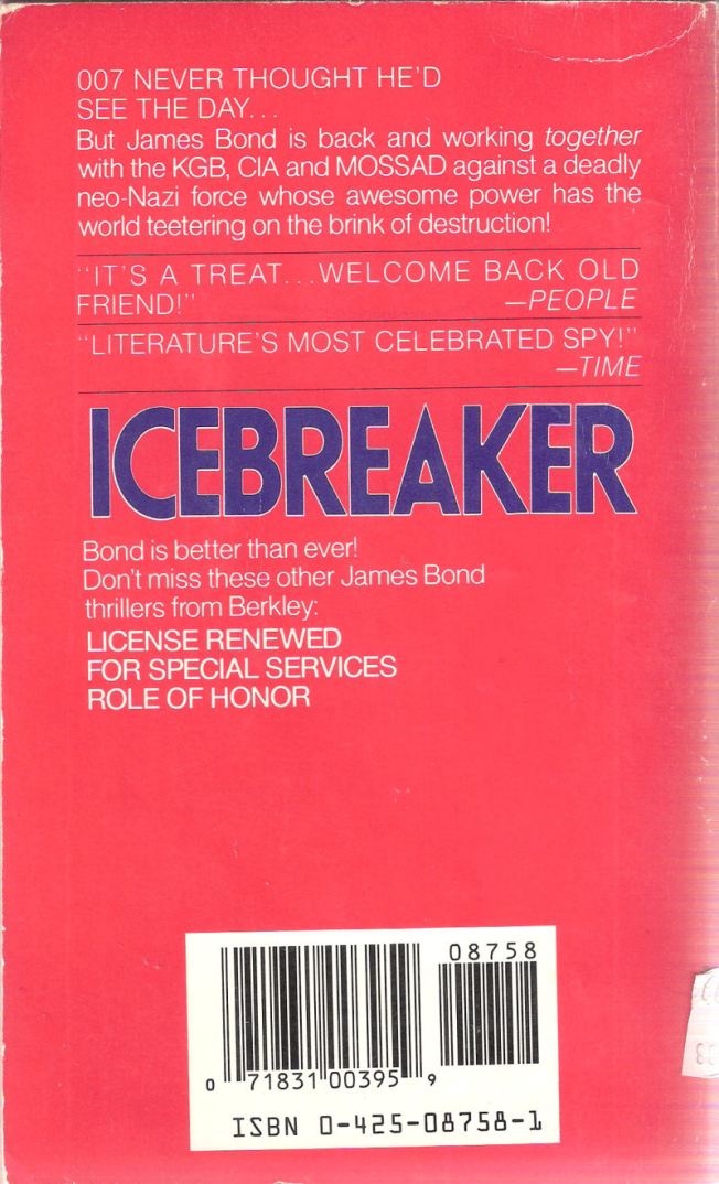 Icebreaker - John Gardner - 4th printing backside